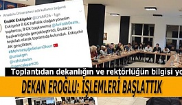 O TOPLANTI İÇİN İŞLEMLER BAŞLATILDI