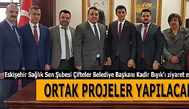 Eskişehir Sağlık Sen Şubesi Çifteler Belediye Başkanı Kadir Bıyık’ı ziyaret etti