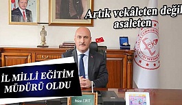 İL MİLLİ EĞİTİM MÜDÜRÜ OLDU