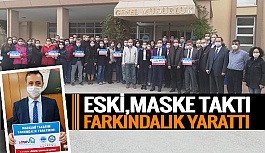 Maske takıp farkındalık yarattılar