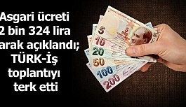 2020’nin asgari ücreti 2 bin 324 lira olarak açıklandı; TÜRK-İş toplantıyı terk etti