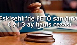 Eskişehir'de FETÖ sanığına 6 yıl 3 ay hapis cezası