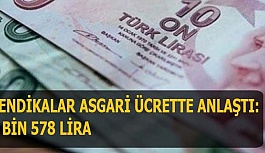 SENDİKALAR ASGARİ ÜCRETTE ANLAŞTI: 2 BİN 578 LİRA