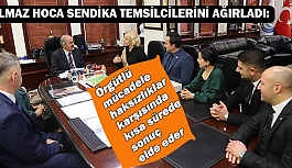 SENDİKA TEMSİLCİLERİNDEN BAŞKAN BÜYÜKERŞEN'E TEŞEKKÜR