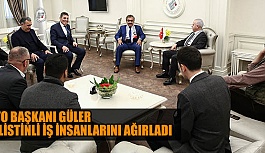 FİLİSTİNLİ İŞ İNSANLARI YATIRIM FIRSATLARINI GÖRÜŞTÜ