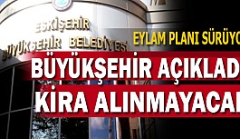 BÜYÜKŞEHİR AÇIKLADI: KİRA ALINMAYACAK