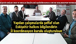 ESKİŞEHİR SAĞLIK EMEK VE MESLEK ÖRGÜTLERİ EŞGÜDÜM KURULU ORTAK DEKLARASYON YAYINLADI