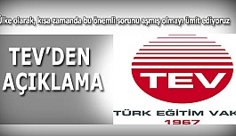 TEV'DEN KORONAVİRÜS AÇIKLAMASI