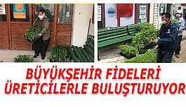 BÜYÜKŞEHİR FİDELERİ  ÜRETİCİLERLE BULUŞTURUYOR