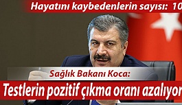 Sağlık Bakanı Koca:  Testlerin pozitif çıkma oranı azalıyor