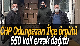 CHP Odunpazarı İlçe örgütü  650 koli erzak dağıttı