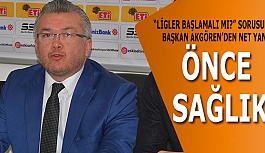 Eskişehirspor Kulüp Başkanı Akgören: Sıkıntı çözülmeden futbola başlanmamalı