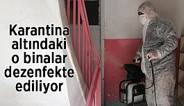 Odunpazarı Belediyesi karantina altındaki binaları her gün dezenfekte ediyor