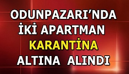 ODUNPAZARI’NDA İKİ APARTMAN  KARANTİNA ALTINA  ALINDI