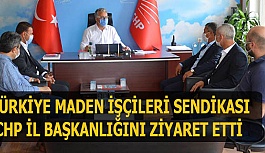 TÜRKİYE MADEN İŞÇİLERİ SENDİKASI CHP İL BAŞKANLIĞINI ZİYARET ETTİ