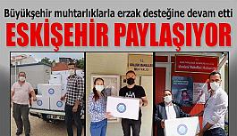 Büyükşehir muhtarlıklarla erzak desteğine devam etti