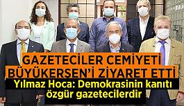 Eskişehir Gazeteciler Cemiyeti’nden  Başkan Büyükerşen’e ziyaret