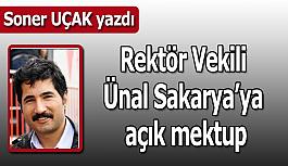 Rektör Vekili Ünal Sakarya’ya açık mektup