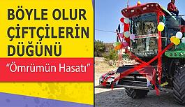 Seyitgazi'de biçerdöver gelin arabalı düğün