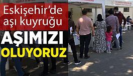 Eskişehir'de randevusuz aşı kuyruğu oluştu