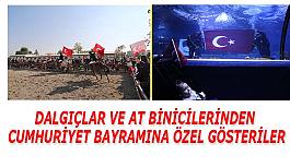 Dalgıçlar ve at binicilerinden Cumhuriyet Bayramına özel gösteriler