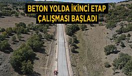 Beton yolda ikinci etap çalışması başladı