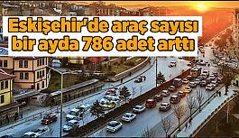 Eskişehir'de araç sayısı bir ayda 786 adet arttı