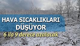 Eskişehir ve çevre illerde hava sıcaklıkları düşüyor