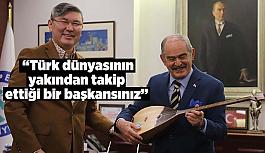 Kazakistan Ankara Büyükelçisi’nden Başkan Büyükerşen’e ziyaret