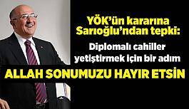 Mehmet Tacettin Sarıoğlu: Üniversitelerin kalitesiyle değil, ilçelerde bile üniversitelerimiz var diyerek sayısıyla övünen bir zihniyet