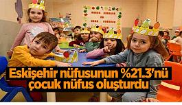 Eskişehir nüfusunun %21.3'nü çocuk nüfus oluşturdu