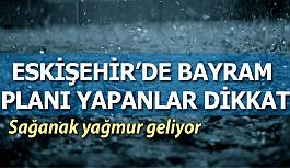 Eskişehir bayramda yağmura yakalandı