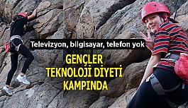 Bu kampta gençler teknolojiden uzak