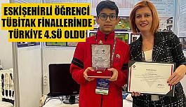 Eskişehirli öğrenci TÜBİTAK finallerinde Türkiye 4.sü oldu