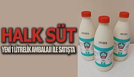 Halk Süt  yeni 1 litrelik ambalajı ile satışta