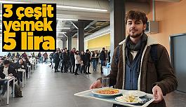 Öğrenciye 3 çeşit yemek 5 lira