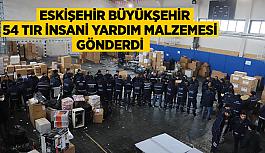 Büyükşehir  54 tır insani yardım malzemesi gönderdi