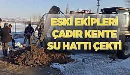 Kahramanmaraş Nurhak'taki çadır kente yeni su hattı
