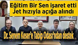 Dr. Senem Keser’e Tabip Odası’ndan destek