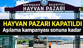 Hayvan pazarı önlem amaçlı kapatıldı