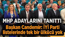 MHP İl Başkanı  Candemir: İYİ Parti listelerinde tek bir ülkücü yok