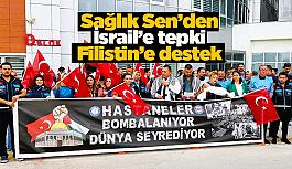 Eskişehirli sağlıkçılar İsrail'in Gazze'ye yönelik saldırılarını kınadı