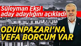 Süleyman Ekşi, AK Parti’den Odunpazarı belediye başkan aday adaylığını açıkladı