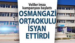 Osmangazi Ortaokulu velileri yeni bir okul binası için imza kampanyası başlattı