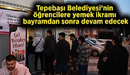 Tepebaşı Belediyesi’nin  öğrencilere yemek ikramı  bayramdan sonra devam edecek