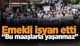 Emekliler sokakta “açlığa” ve “yoksulluğa” ses yükseltti