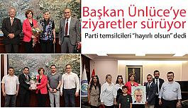 Deva, Yenilik ve Vatan partilerinden Başkan Ünlüce'ye tebrik ziyareti