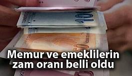 Memur ve emeklilerin zam oranı belli oldu
