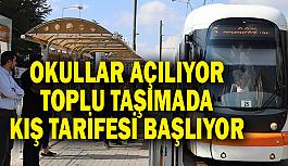 Eskişehir'de tramvay ve otobüs saatlerinde kış tarifesine geçiliyor
