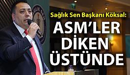 Sağlık Sen Şube Başkanı Hasan Hüseyin Köksal: ASM'ler diken  üstünde